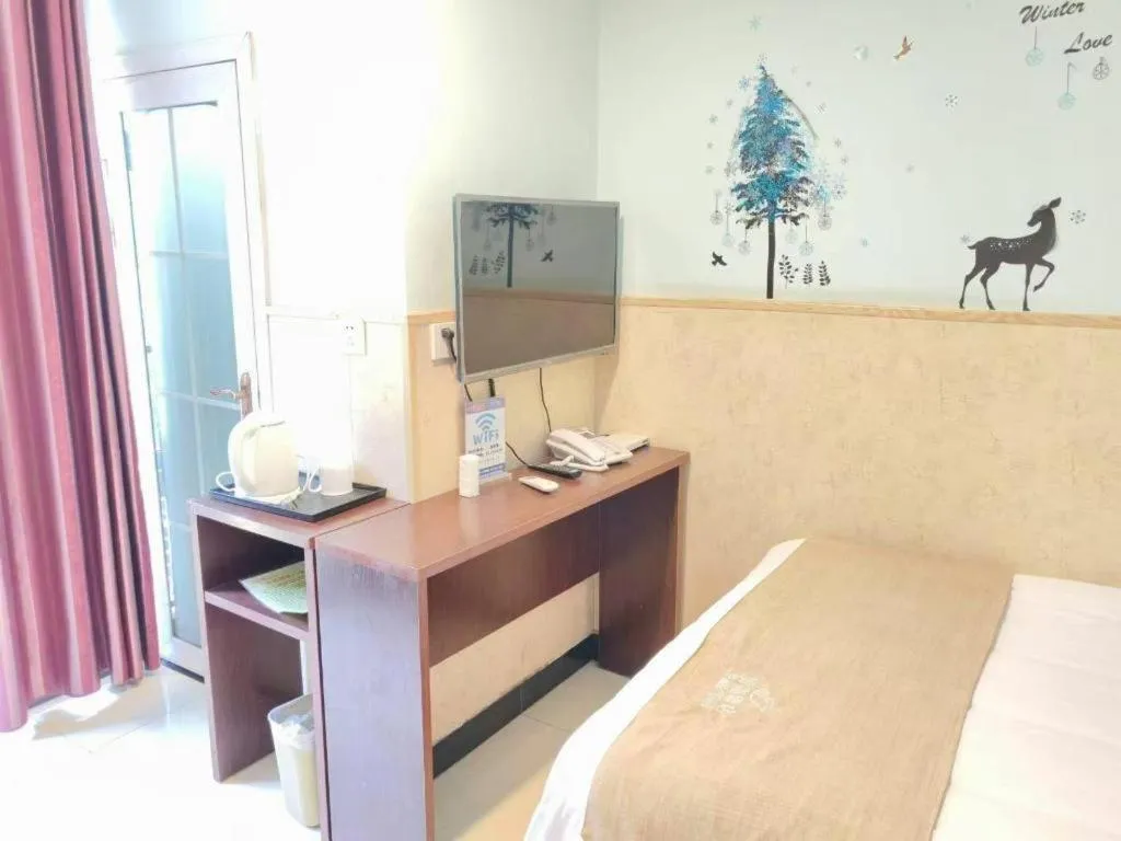 Bed in Shell Zaozhuang Taierzhuang Ancient City East Gate Hotel