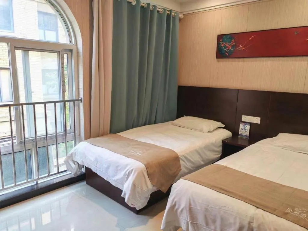 Bed in Shell Zaozhuang Taierzhuang Ancient City East Gate Hotel