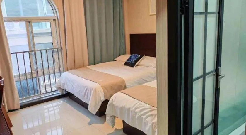 Bed in Shell Zaozhuang Taierzhuang Ancient City East Gate Hotel