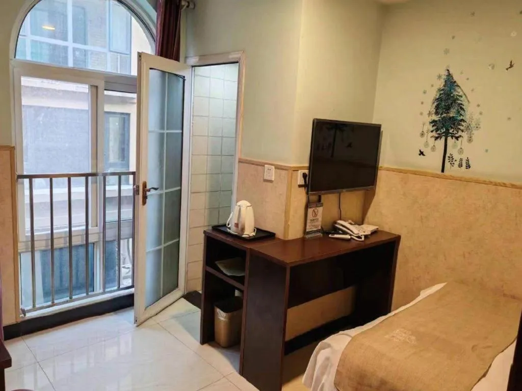 Bed in Shell Zaozhuang Taierzhuang Ancient City East Gate Hotel