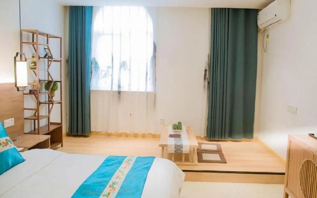 Bed in Shell Zaozhuang Taierzhuang Ancient City East Gate Hotel