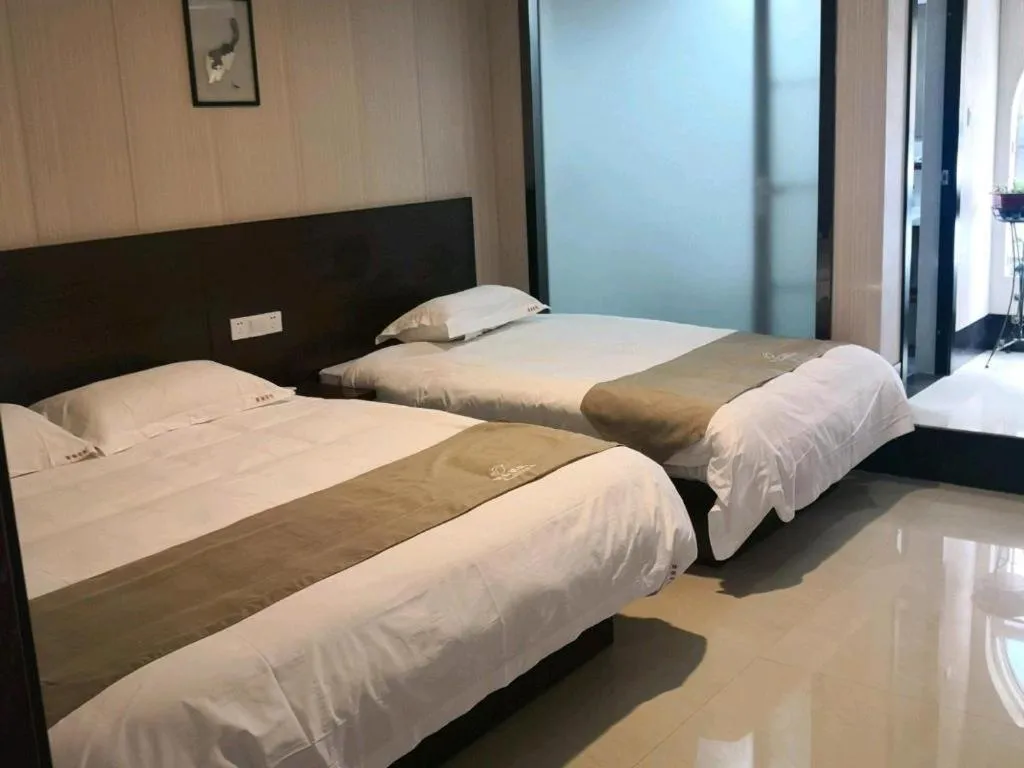 Bed in Shell Zaozhuang Taierzhuang Ancient City East Gate Hotel