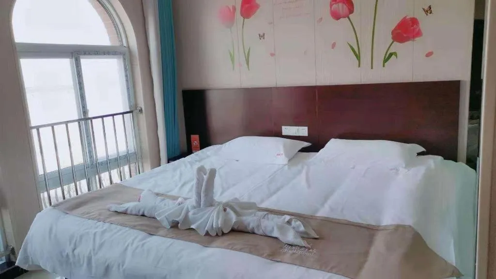 Bed in Shell Zaozhuang Taierzhuang Ancient City East Gate Hotel