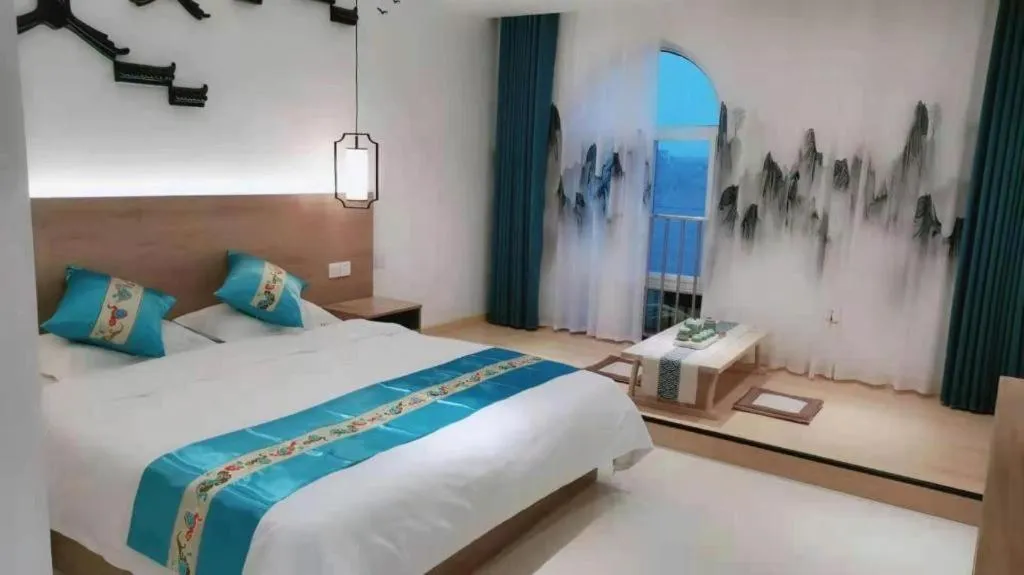 Bed in Shell Zaozhuang Taierzhuang Ancient City East Gate Hotel