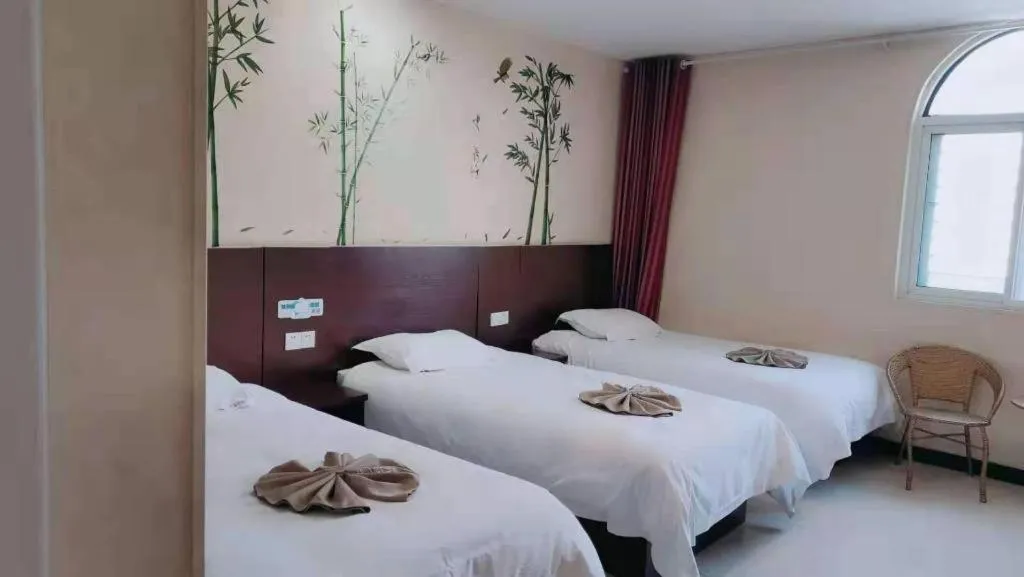 Bed in Shell Zaozhuang Taierzhuang Ancient City East Gate Hotel