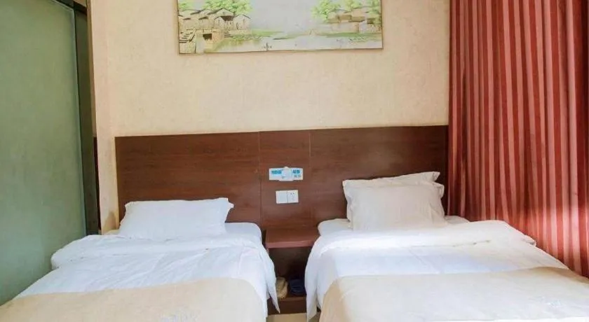 Bed in Shell Zaozhuang Taierzhuang Ancient City East Gate Hotel