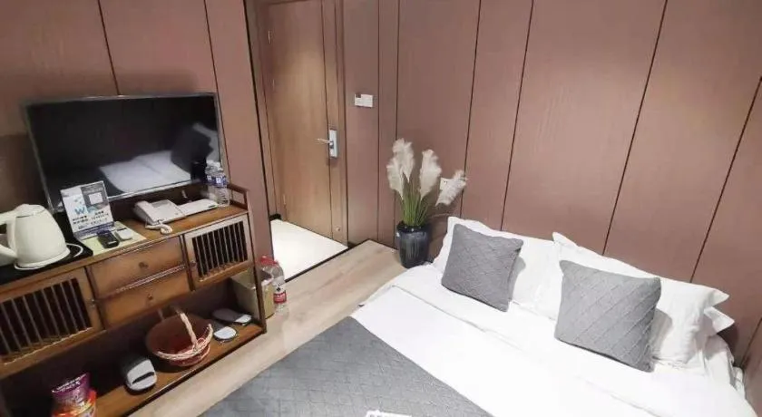 Bed in Shell Zaozhuang Taierzhuang Ancient City East Gate Hotel