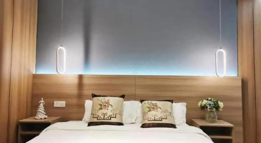 Bed in Shell Zaozhuang Taierzhuang Ancient City East Gate Hotel