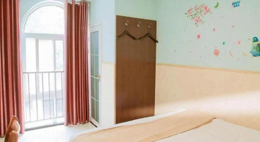 Bed in Shell Zaozhuang Taierzhuang Ancient City East Gate Hotel