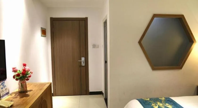 Bed in Shell Zaozhuang Taierzhuang Ancient City East Gate Hotel