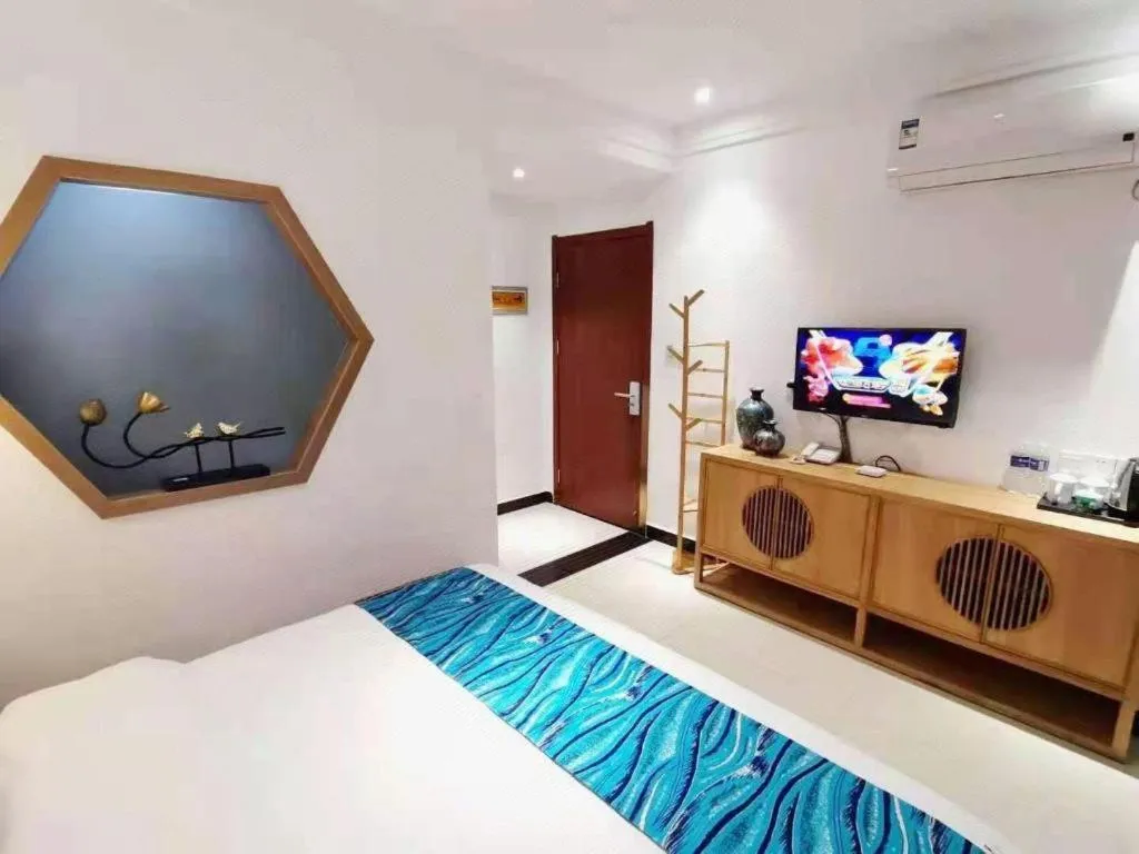 Bed in Shell Zaozhuang Taierzhuang Ancient City East Gate Hotel