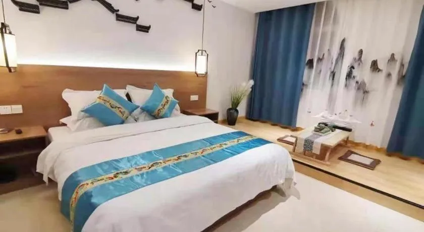 Bed in Shell Zaozhuang Taierzhuang Ancient City East Gate Hotel