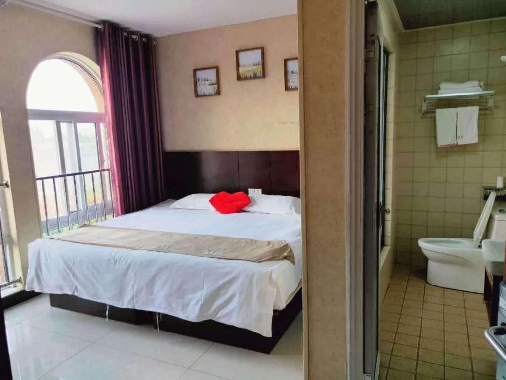 Bed in Shell Zaozhuang Taierzhuang Ancient City East Gate Hotel