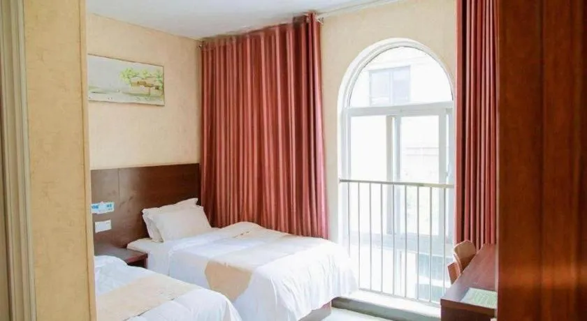 Bed in Shell Zaozhuang Taierzhuang Ancient City East Gate Hotel