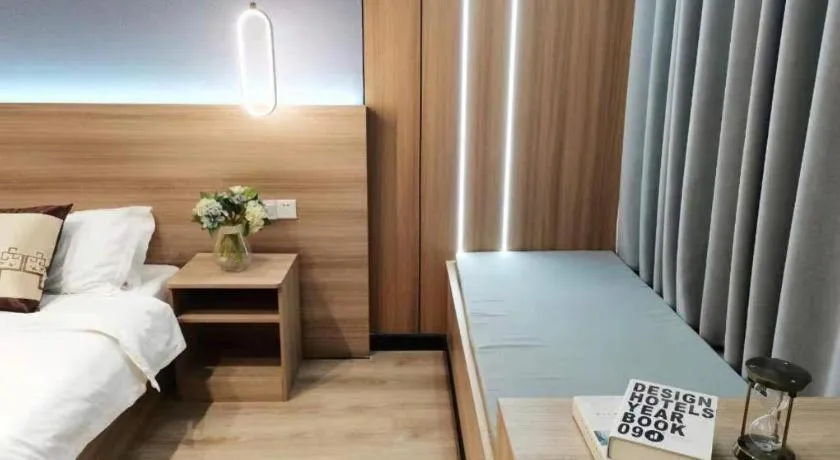 Bed in Shell Zaozhuang Taierzhuang Ancient City East Gate Hotel