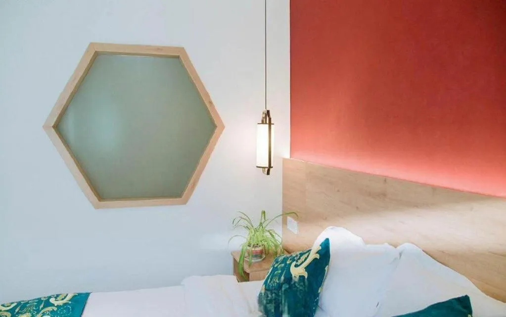 Bed in Shell Zaozhuang Taierzhuang Ancient City East Gate Hotel