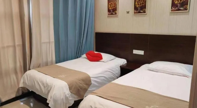 Bed in Shell Zaozhuang Taierzhuang Ancient City East Gate Hotel