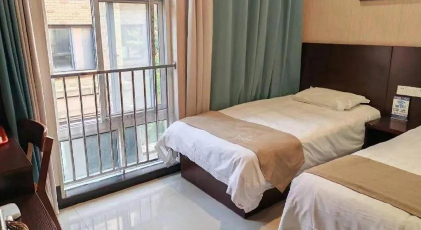 Bed in Shell Zaozhuang Taierzhuang Ancient City East Gate Hotel