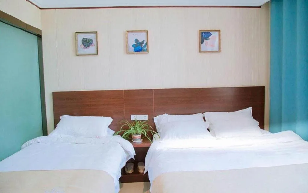 Bed in Shell Zaozhuang Taierzhuang Ancient City East Gate Hotel