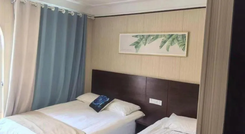 Bed in Shell Zaozhuang Taierzhuang Ancient City East Gate Hotel