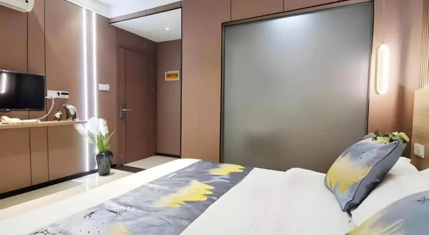 Bed in Shell Zaozhuang Taierzhuang Ancient City East Gate Hotel