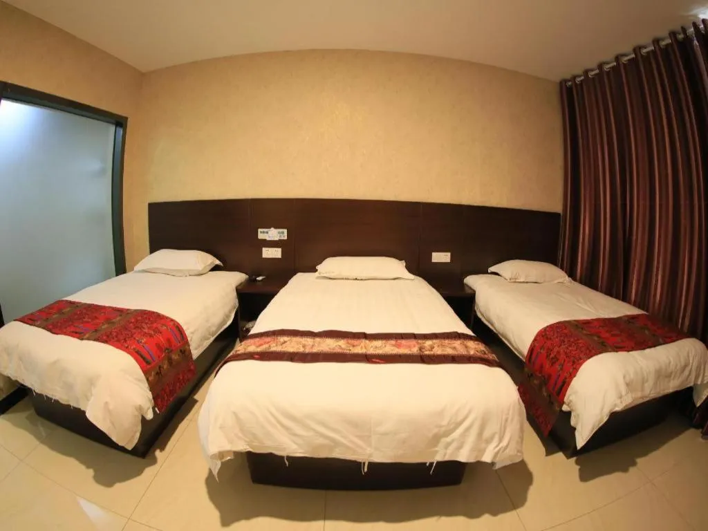 Bed in Shell Zaozhuang Taierzhuang Ancient City East Gate Hotel