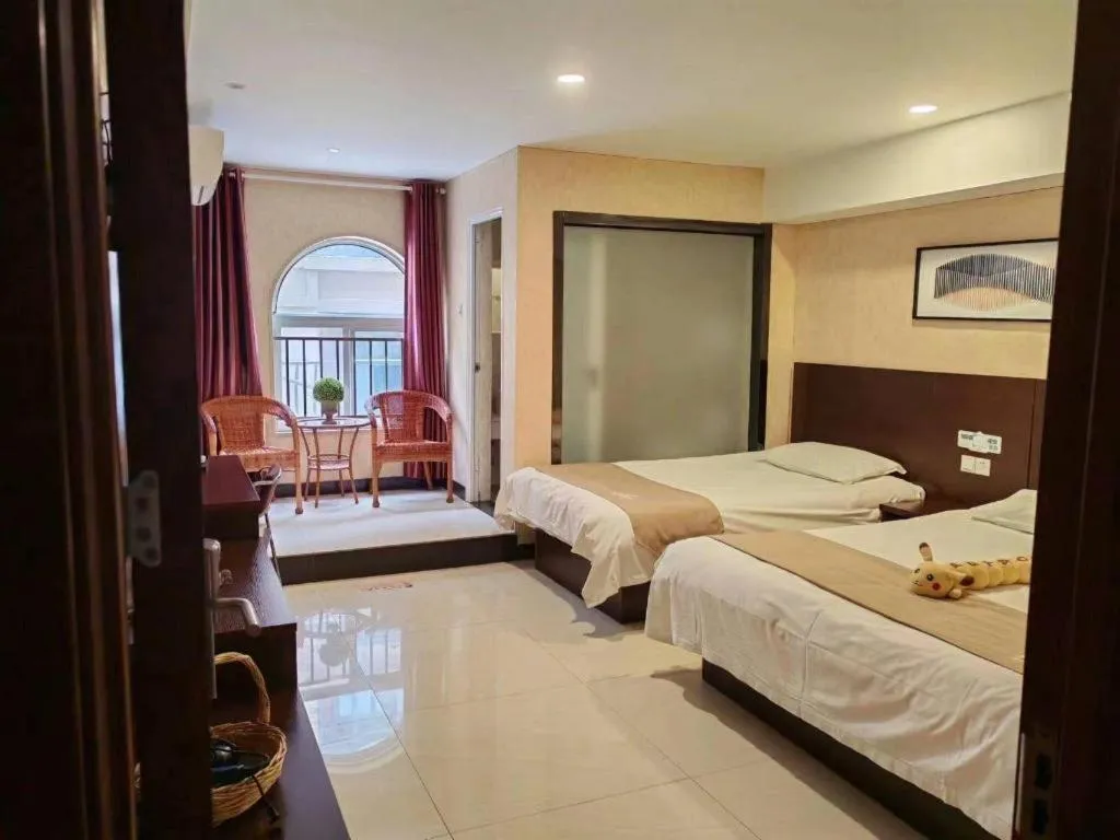 Bed in Shell Zaozhuang Taierzhuang Ancient City East Gate Hotel