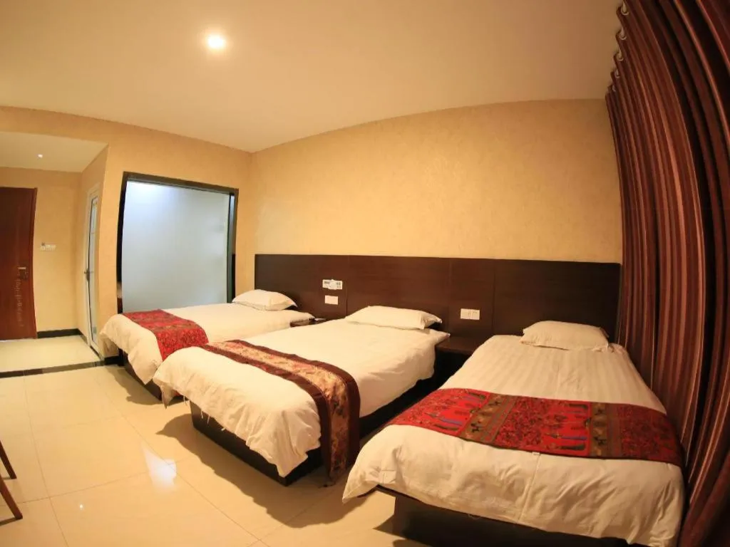 Bed in Shell Zaozhuang Taierzhuang Ancient City East Gate Hotel