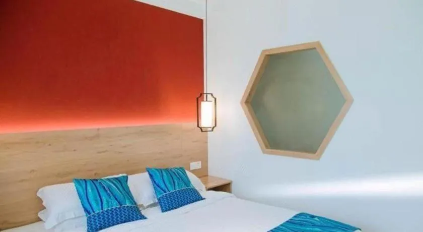 Bed in Shell Zaozhuang Taierzhuang Ancient City East Gate Hotel