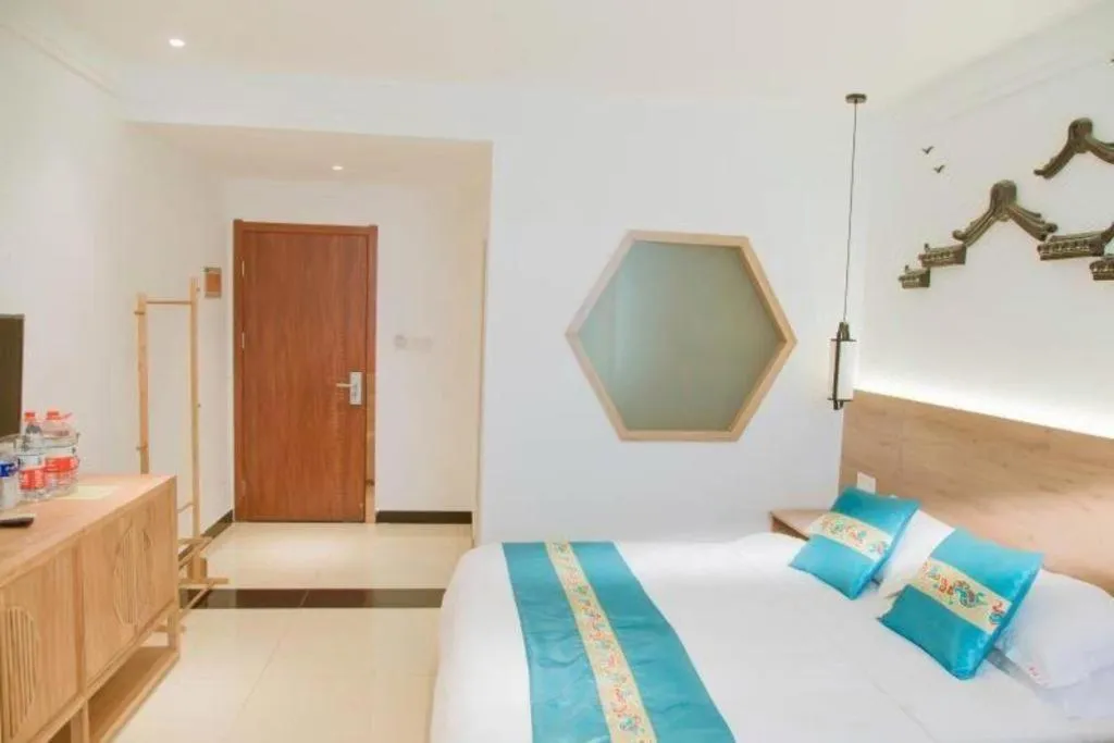 Bed in Shell Zaozhuang Taierzhuang Ancient City East Gate Hotel