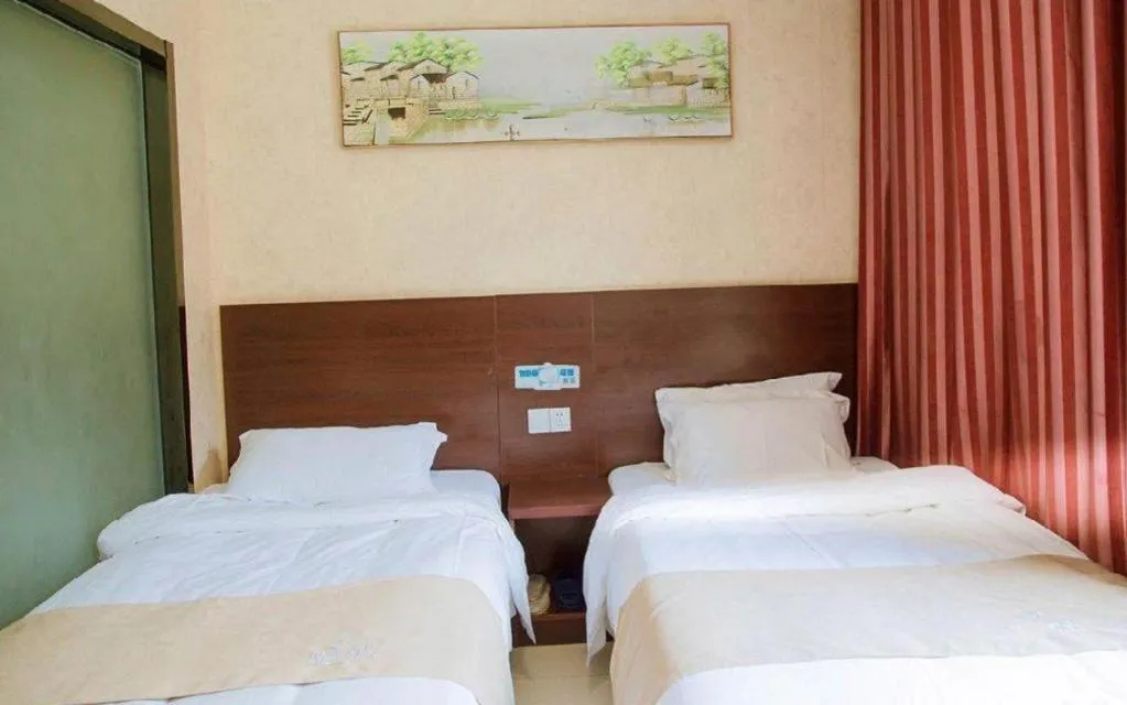 Bed in Shell Zaozhuang Taierzhuang Ancient City East Gate Hotel