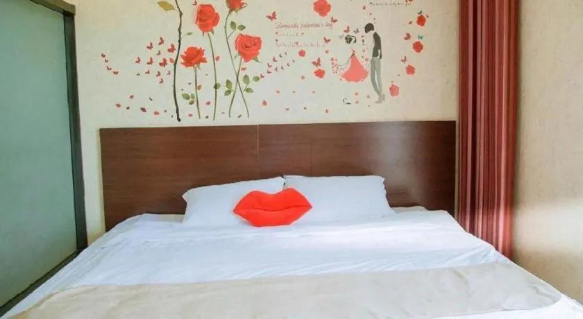 Bed in Shell Zaozhuang Taierzhuang Ancient City East Gate Hotel