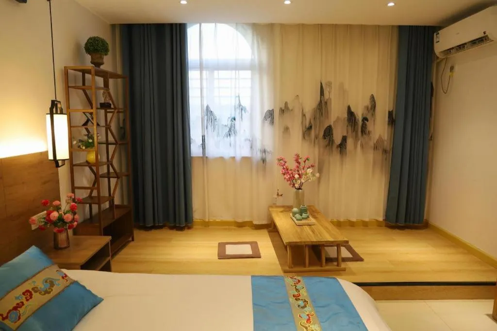 Bed in Shell Zaozhuang Taierzhuang Ancient City East Gate Hotel