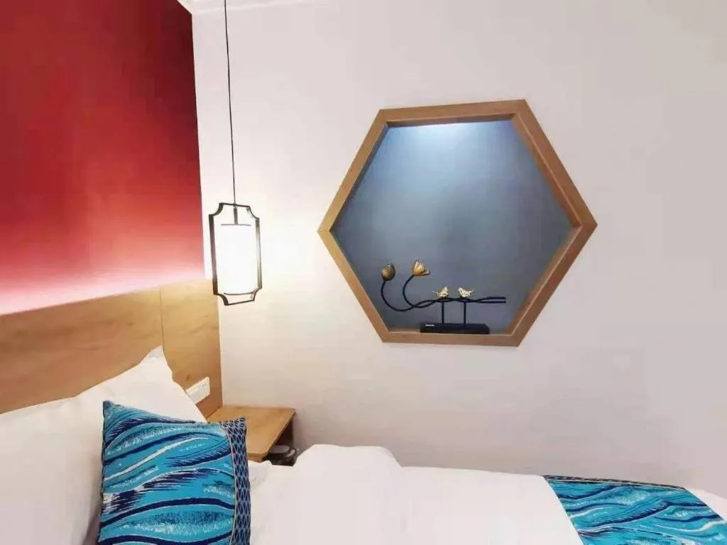 Bed in Shell Zaozhuang Taierzhuang Ancient City East Gate Hotel