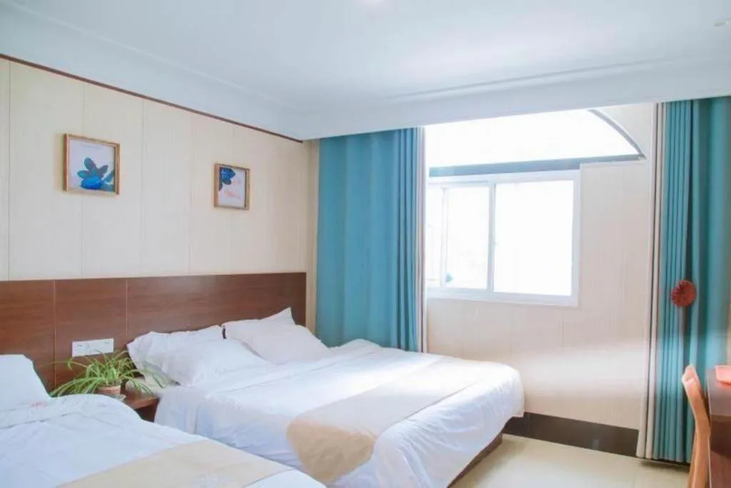 Bed in Shell Zaozhuang Taierzhuang Ancient City East Gate Hotel