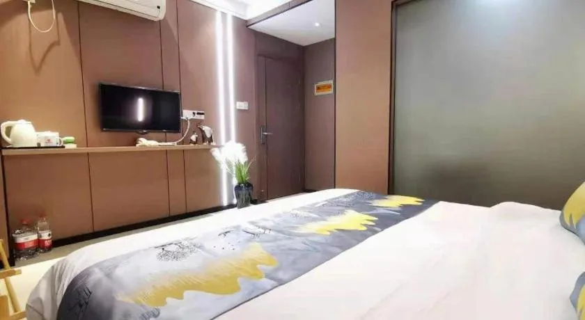 Bed in Shell Zaozhuang Taierzhuang Ancient City East Gate Hotel