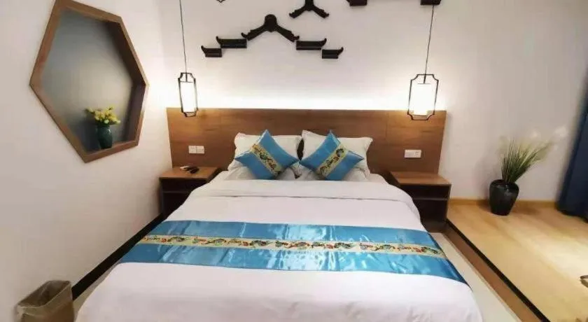 Bed in Shell Zaozhuang Taierzhuang Ancient City East Gate Hotel