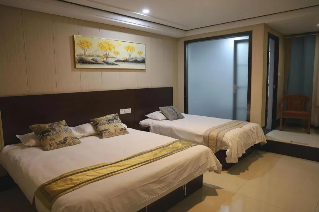 Bed in Shell Zaozhuang Taierzhuang Ancient City East Gate Hotel