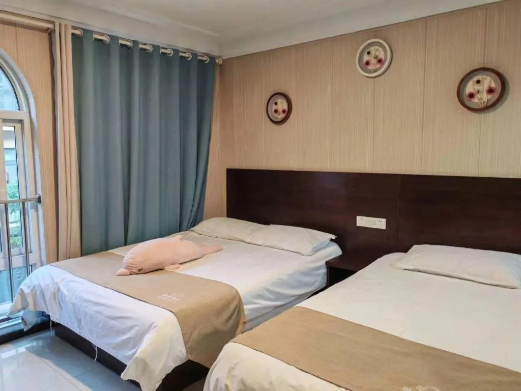 Bed in Shell Zaozhuang Taierzhuang Ancient City East Gate Hotel