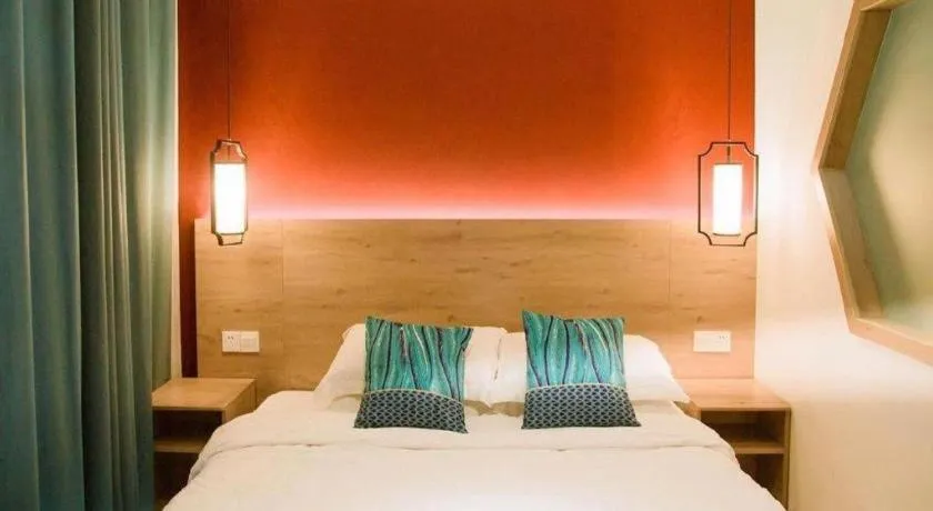 Bed in Shell Zaozhuang Taierzhuang Ancient City East Gate Hotel