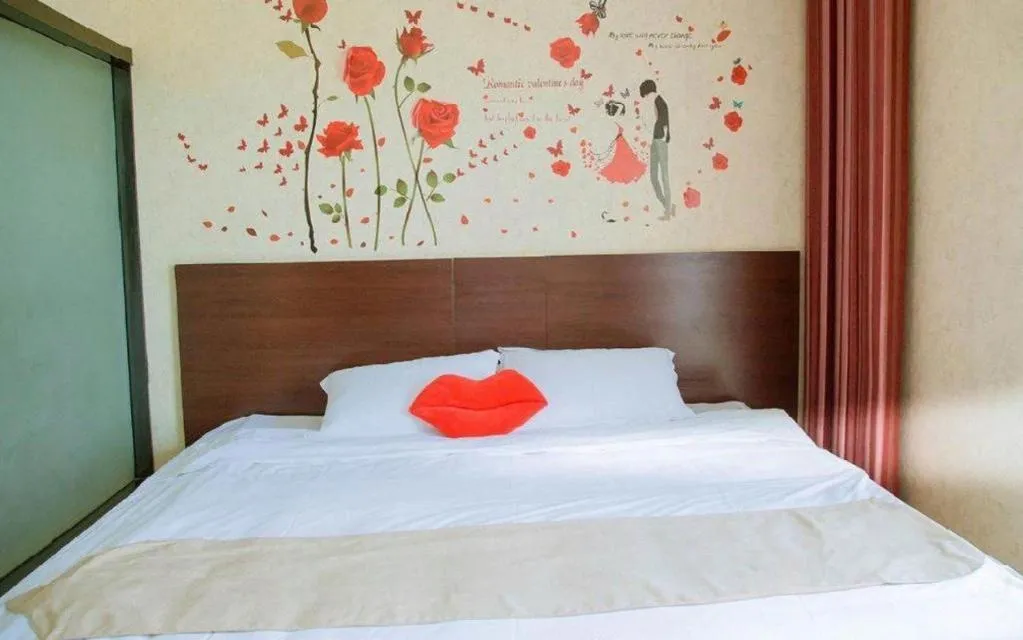 Bed in Shell Zaozhuang Taierzhuang Ancient City East Gate Hotel