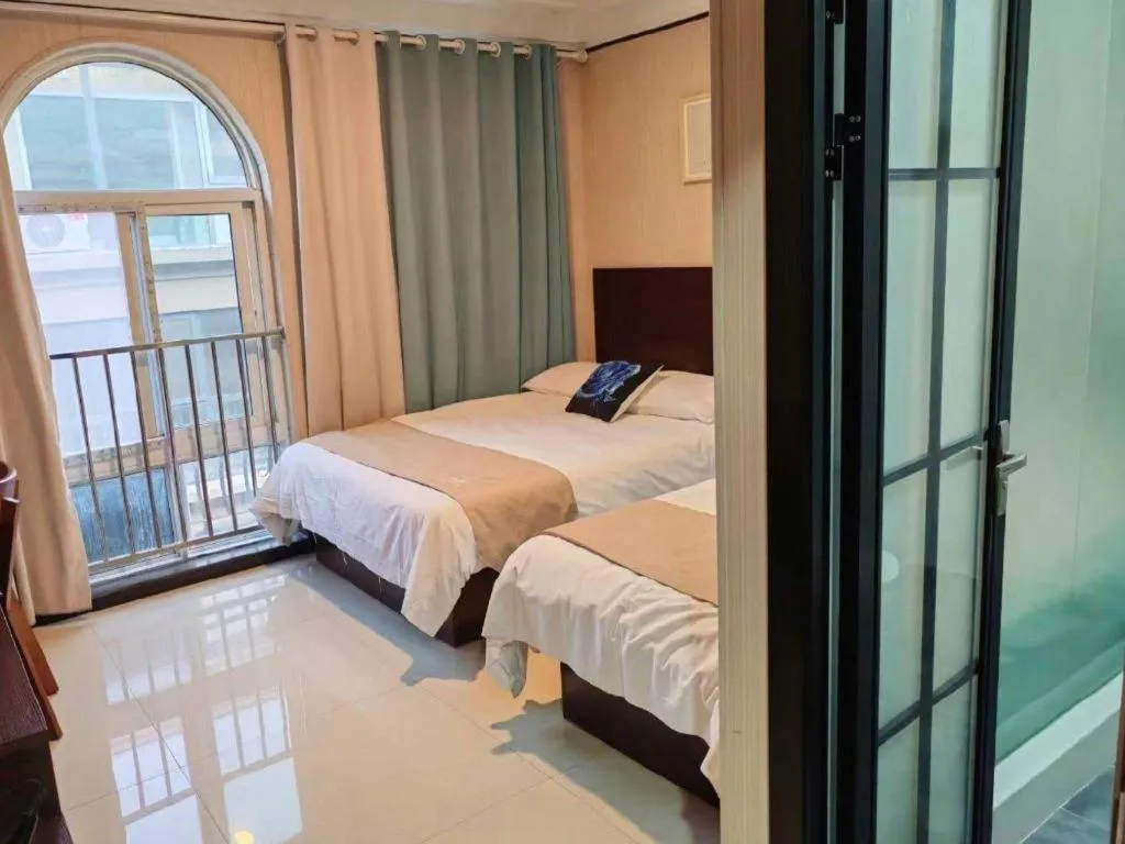 Bed in Shell Zaozhuang Taierzhuang Ancient City East Gate Hotel