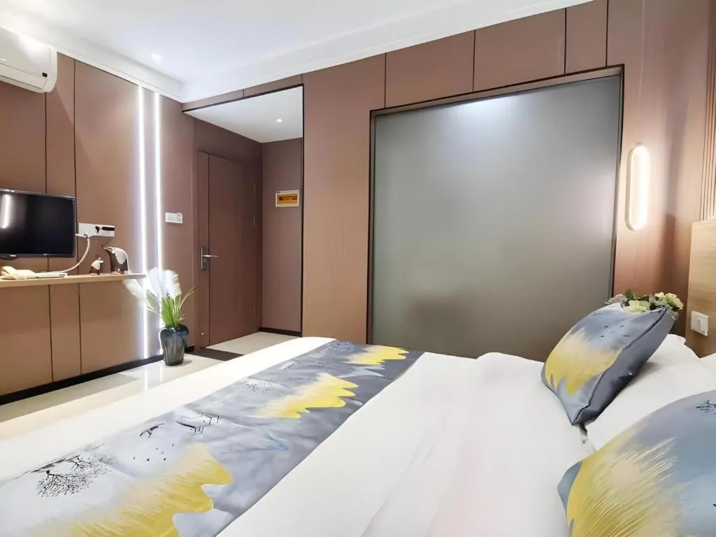 Bed in Shell Zaozhuang Taierzhuang Ancient City East Gate Hotel