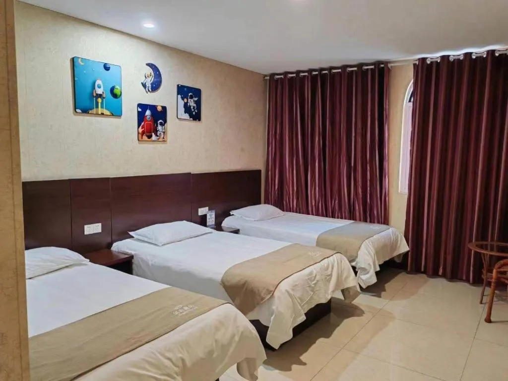 Bed in Shell Zaozhuang Taierzhuang Ancient City East Gate Hotel