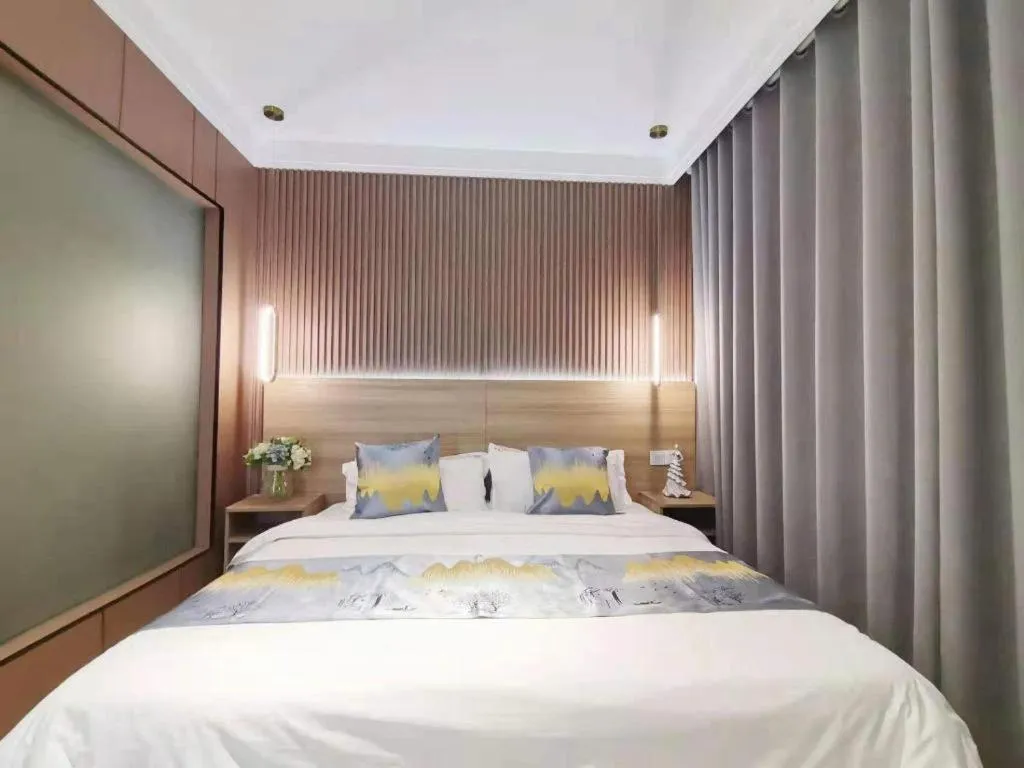 Bed in Shell Zaozhuang Taierzhuang Ancient City East Gate Hotel