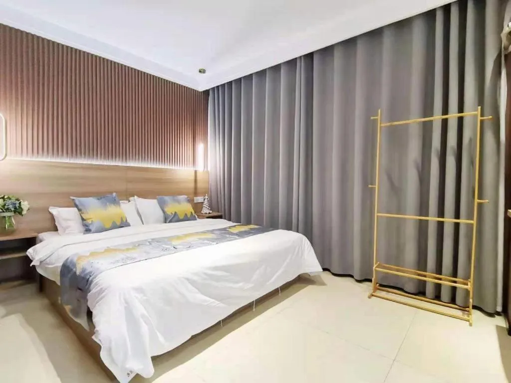 Bed in Shell Zaozhuang Taierzhuang Ancient City East Gate Hotel