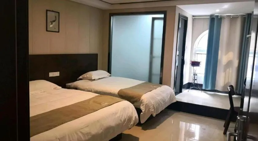 Bed in Shell Zaozhuang Taierzhuang Ancient City East Gate Hotel