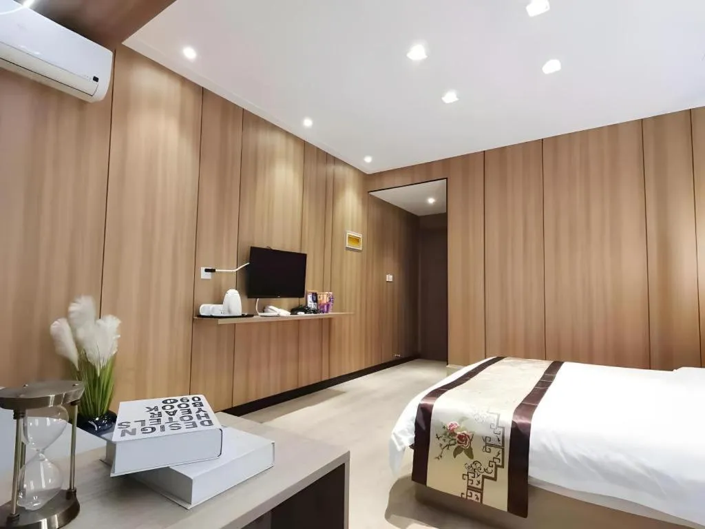 Bed in Shell Zaozhuang Taierzhuang Ancient City East Gate Hotel