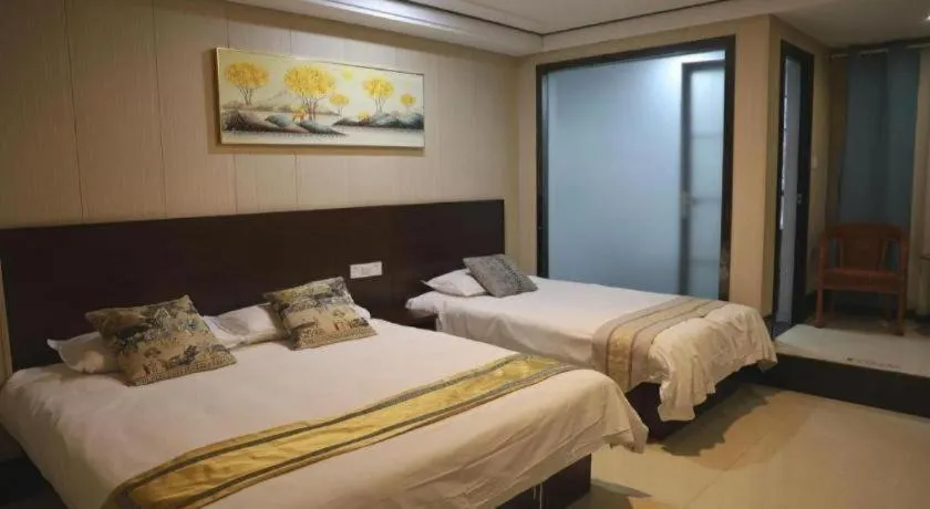 Bed in Shell Zaozhuang Taierzhuang Ancient City East Gate Hotel