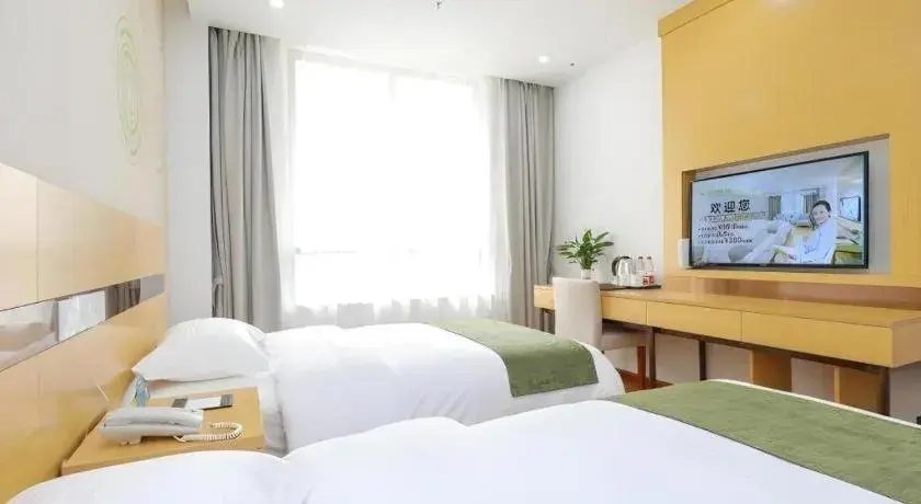 Bed in GreenTree Inn Jiaxin Puyuan Kaixuan Road Bed in GreenTree Inn Jiaxin Puyuan Kaixuan Road